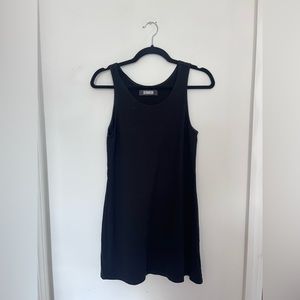 Reformation black ribbed mini dress in XS